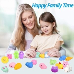 24-Piece Kawaii Animal Squishies - Mochi Mini Squishy Squeeze Toys - Image 6