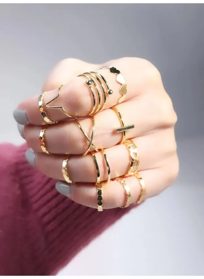 Heart Detail Ring Set