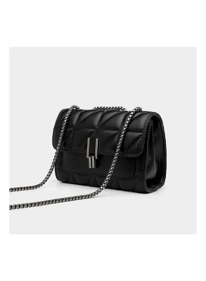 Black PU Leather Shoulder Bag - Image 5