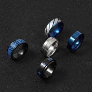 5pcs/set Men Minimalist Ring SIZE 7