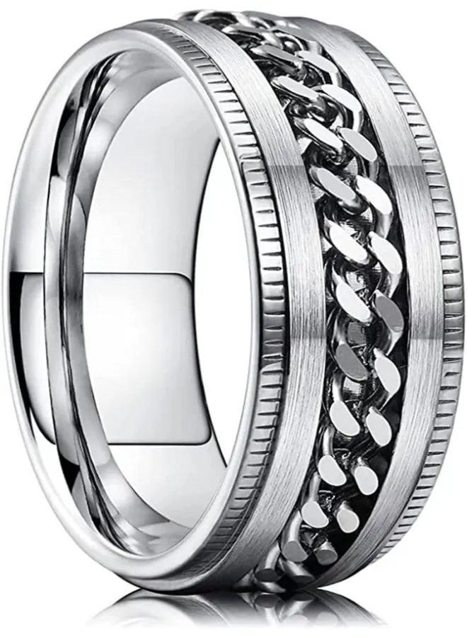 Stainless Steel Spinner Ring — Size 6