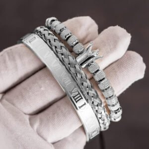 Fashionable Stainless Steel Crown Bracelet - Image 2