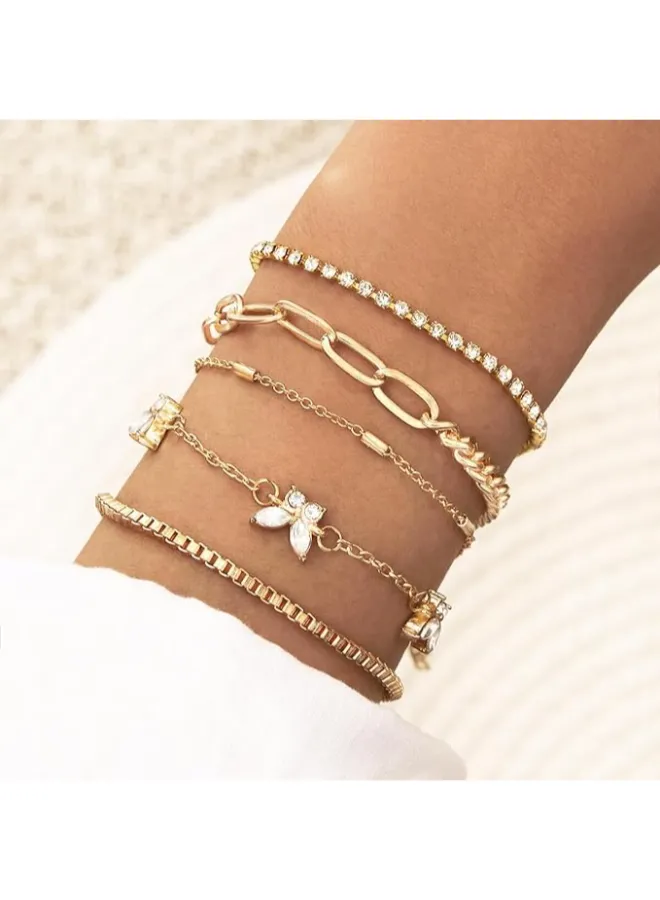 Gold Layered Bracelet Set