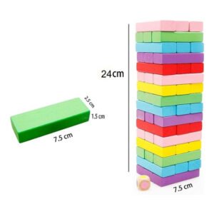 Wooden Tumbling Tower Game: Family Fun & Educational Toy - Image 4