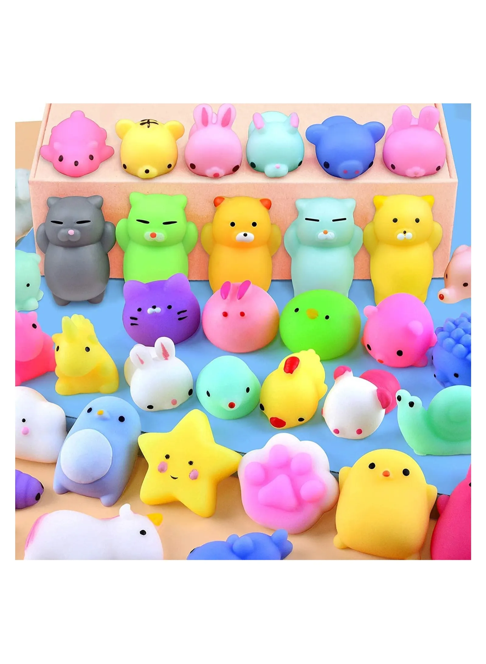 Mini Squishy Animals — 24 Piece Set