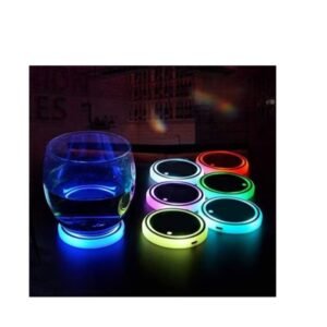 LED Car Cup Holder Lights - 7 Color Changing USB Charging Mat - Image 3