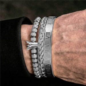 Fashionable Stainless Steel Crown Bracelet - Image 4