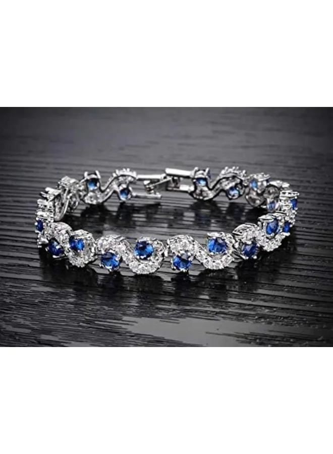 Royal Blue Crystal Bracelet - Image 2