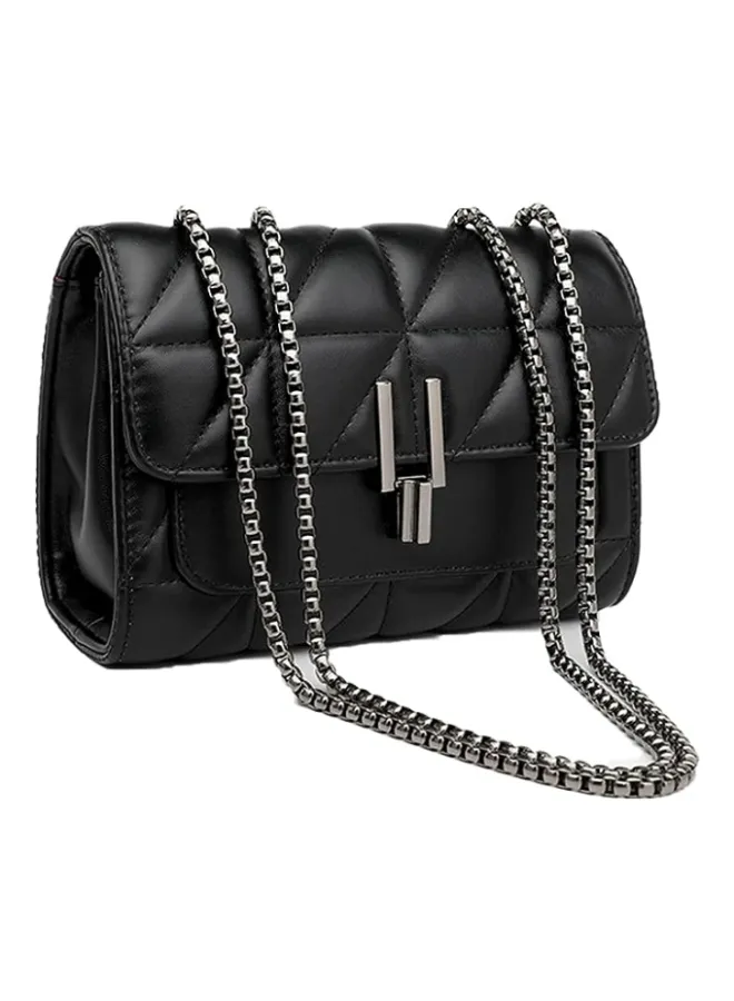 Black Leather Crossbody Bag