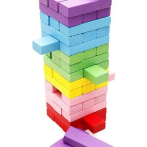 Wooden Tumbling Tower Game: Family Fun & Educational Toy - Image 3