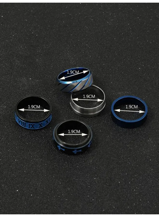 Minimalist Ring Set — 5 Piece, Size 7 - Image 2