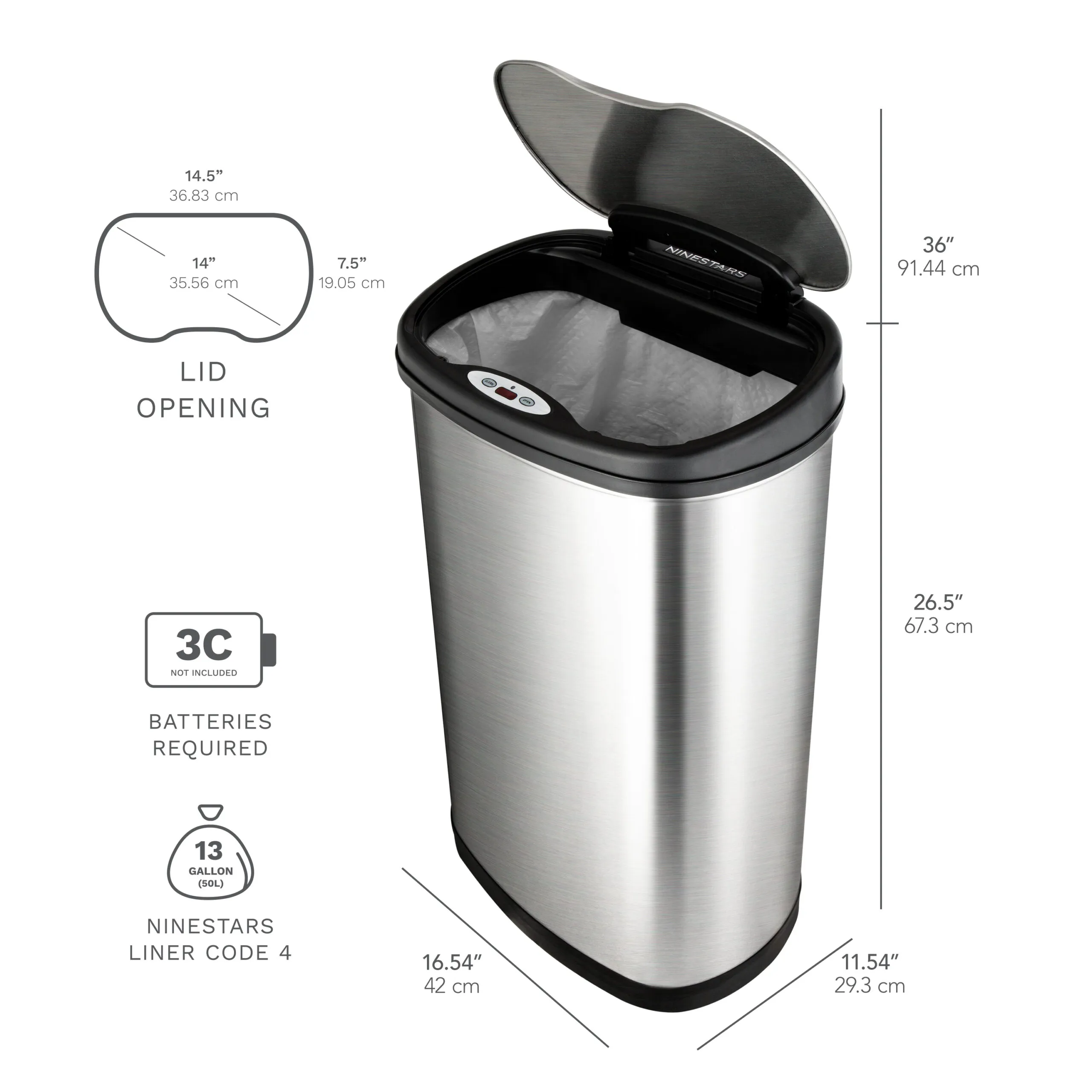 Touchless Infrared Trash Can - Image 5